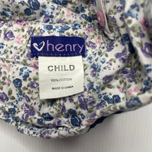 Load image into Gallery viewer, Girls Love Henry, floral cotton bucket hat, adjustable, GUC, size 4-6,  
