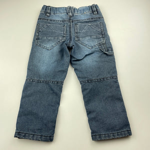 Boys Pumpkin Patch, cotton lined denim jeans, adjustable, Inside leg: 33cm, GUC, size 1,  