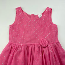 Load image into Gallery viewer, Girls H&amp;T, lined pink tulle party dress, FUC, size 6, L: 59cm