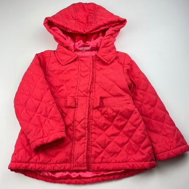 Girls Sprout, quilted lightweight jacket / coat, poppers, FUC, size 2,  