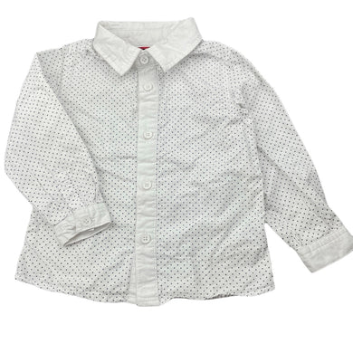 Boys Peter Morrissey, spotted cotton long sleeve shirt, GUC, size 2,  