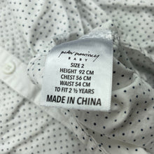 Load image into Gallery viewer, Boys Peter Morrissey, spotted cotton long sleeve shirt, GUC, size 2,  