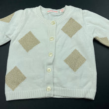 Load image into Gallery viewer, Girls Country Road, lightweight knitted cotton cardigan, light marks, FUC, size 000,  