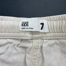 Load image into Gallery viewer, Boys Cotton On, cream cotton shorts, elasticated, FUC, size 7,  