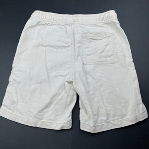 Boys Cotton On, cream cotton shorts, elasticated, FUC, size 7,  