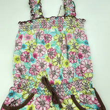 Load image into Gallery viewer, Girls Target, floral cotton summer playsuit, GUC, size 4,  