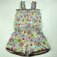 Load image into Gallery viewer, Girls Target, floral cotton summer playsuit, GUC, size 4,  