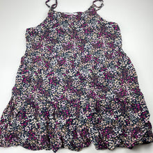 Load image into Gallery viewer, Girls Target, floral viscose / linen summer dress, GUC, size 14, L: 77cm