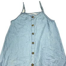 Load image into Gallery viewer, Girls Target, chambray cotton summer dress, GUC, size 14, L: 80cm