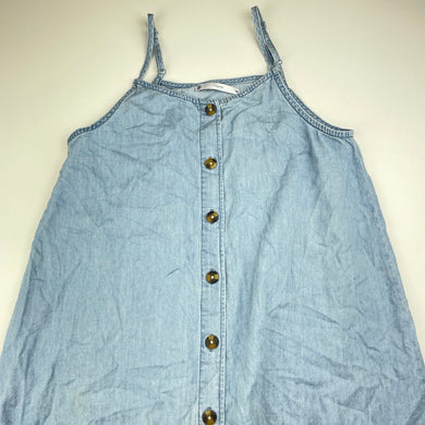 Girls Target, chambray cotton summer dress, GUC, size 14, L: 80cm