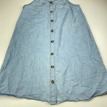 Load image into Gallery viewer, Girls Target, chambray cotton summer dress, GUC, size 14, L: 80cm