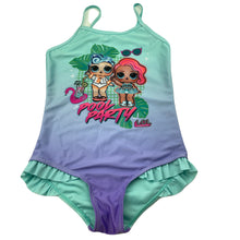 Load image into Gallery viewer, Girls LOL Surprise, swim one-piece, pilling, FUC, size 6,  