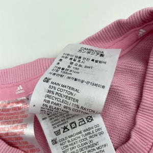 Girls Adidas, pink sweater / jumper, EUC, size 7-8,  