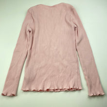 Load image into Gallery viewer, Girls Seed, pink ribbed stretchy long sleeve top, GUC, size 9,  