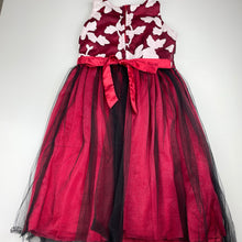 Load image into Gallery viewer, Girls Beborn by Doodle, red, white &amp; black tulle party dress, GUC, size 6, L: 70cm