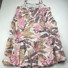 Load image into Gallery viewer, Girls Target, floral viscose / linen summer dress, EUC, size 14, L: 78cm