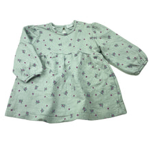 Load image into Gallery viewer, Girls Zara, grey floral long sleeve top, GUC, size 000,  