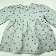 Load image into Gallery viewer, Girls Zara, grey floral long sleeve top, GUC, size 000,  