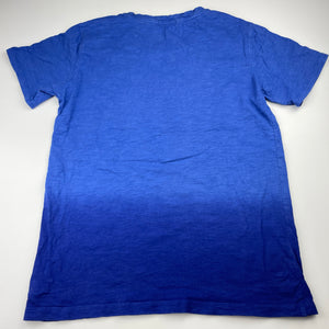 Boys Witchery, blue cotton t-shirt / top, wash fade, FUC, size 14,  