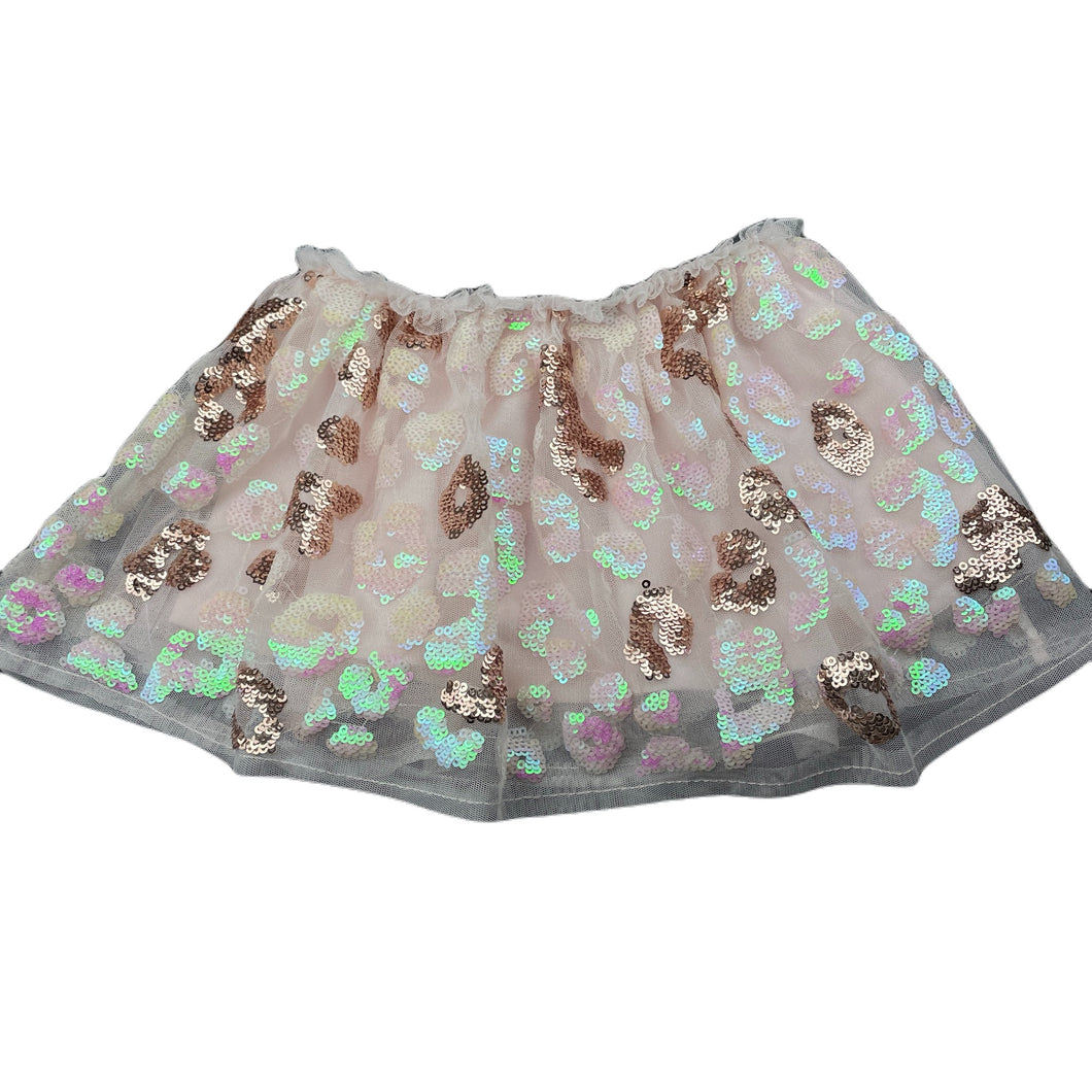 Girls Sista, lined tulle & sequin skirt, elasticated, GUC, size 1,  