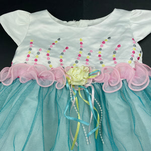 Girls Orchid, lined tulle party dress, EUC, size 2, L: 44m