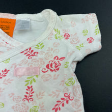 Load image into Gallery viewer, Girls Baby Patch, soft cotton floral bodysuit / romper, FUC, size 0000,  