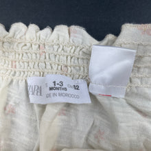 Load image into Gallery viewer, Girls Zara, lightweight floral cotton romper, EUC, size 000,  