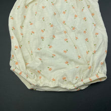 Load image into Gallery viewer, Girls Zara, lightweight floral cotton romper, EUC, size 000,  