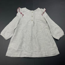 Load image into Gallery viewer, Girls H&amp;M, embroidered lightweight long sleeve dress, GUC, size 0, L: 38cm