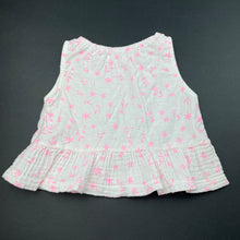 Load image into Gallery viewer, Girls Zara, white &amp; pink summer top, EUC, size 000,  