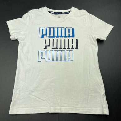 unisex Puma, white cotton t-shirt / top, FUC, size 9-10,  