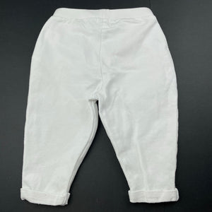 Girls Pumpkin Patch, white stretchy pants, elasticated, FUC, size 00,  