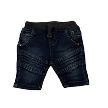Load image into Gallery viewer, Boys Indie, dark stretch denim shorts / bottoms, elasticated, NEW, size 00,  