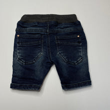 Load image into Gallery viewer, Boys Indie, dark stretch denim shorts / bottoms, elasticated, NEW, size 00,  