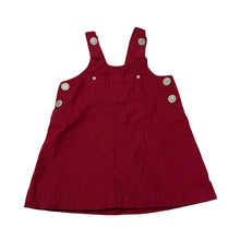 Load image into Gallery viewer, Girls Pumpkin Patch, corduroy cotton overalls dress / pinafore, EUC, size 000, L: 36cm