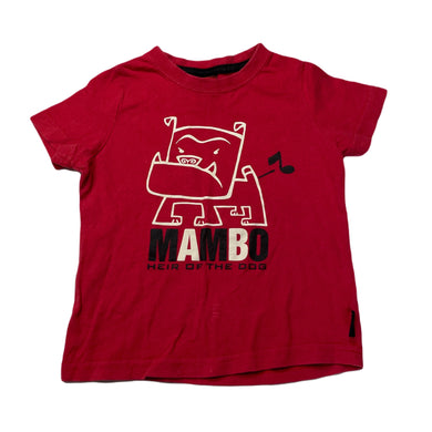 Boys Mambo, red cotton t-shirt / top, FUC, size 1,  