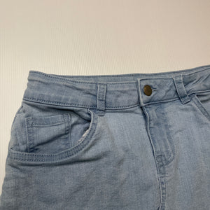 Girls Anko, blue stretch denim skirt, adjustable, L: 32cm, GUC, size 12,  