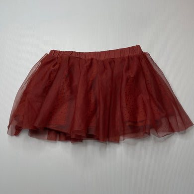 Girls Anko, broderie cotton & tulle skirt, elasticated, L: 23cm, EUC, size 3,  