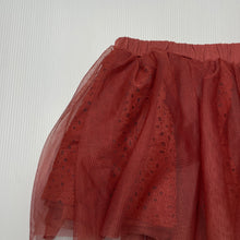 Load image into Gallery viewer, Girls Anko, broderie cotton &amp; tulle skirt, elasticated, L: 23cm, EUC, size 3,  