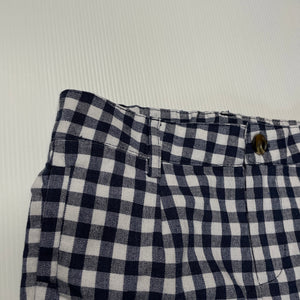Boys Bardot Junior, blue & white check shorts, elasticated, EUC, size 2,  