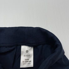 Load image into Gallery viewer, unisex Target, navy cotton shorts, elasticated, EUC, size 000,  