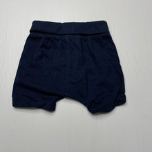 Load image into Gallery viewer, unisex Target, navy cotton shorts, elasticated, EUC, size 000,  