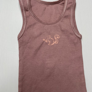 Girls Anko, pink cotton singlet top, GUC, size 000,  