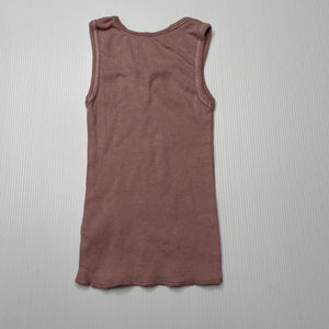 Girls Anko, pink cotton singlet top, GUC, size 000,  