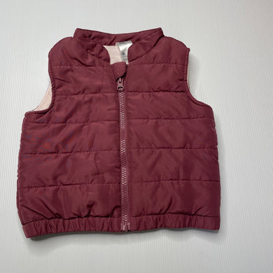 Girls Anko, cotton lined vest / sleeveless jacket, EUC, size 0,  
