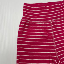 Load image into Gallery viewer, Girls Baby Patch, pink &amp; white stripe cotton leggings / bottoms, EUC, size 00,  