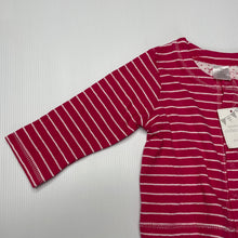 Load image into Gallery viewer, Girls Baby Patch, pink &amp; white stripe cotton long sleeve top, NEW, size 00,  