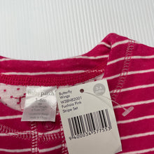 Load image into Gallery viewer, Girls Baby Patch, pink &amp; white stripe cotton long sleeve top, NEW, size 00,  