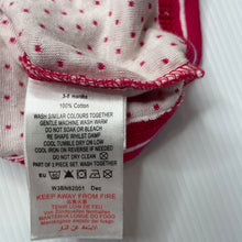Load image into Gallery viewer, Girls Baby Patch, pink &amp; white stripe cotton long sleeve top, NEW, size 00,  