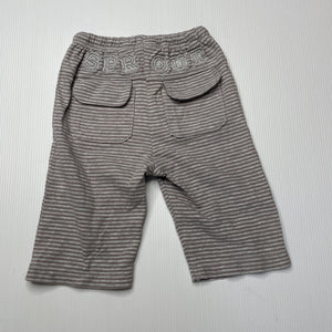 Boys Sprout, grey cotton pants / bottoms, elasticated, FUC, size 000,  